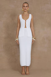 Nadina Midi Skirt - White