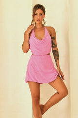 Moonlight Drive Beaded Chiffon Top - Pink