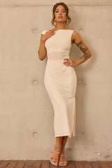 Sculpted Grace Jersey Top - Cream