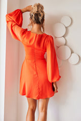 Bring It On Mini Dress - Tangerine