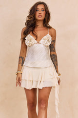 By The Cabana Satin Top - Cream