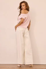 Dance In The Sun Knit Top - Pink