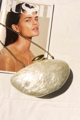 Formal Statement Clutch Bag - White