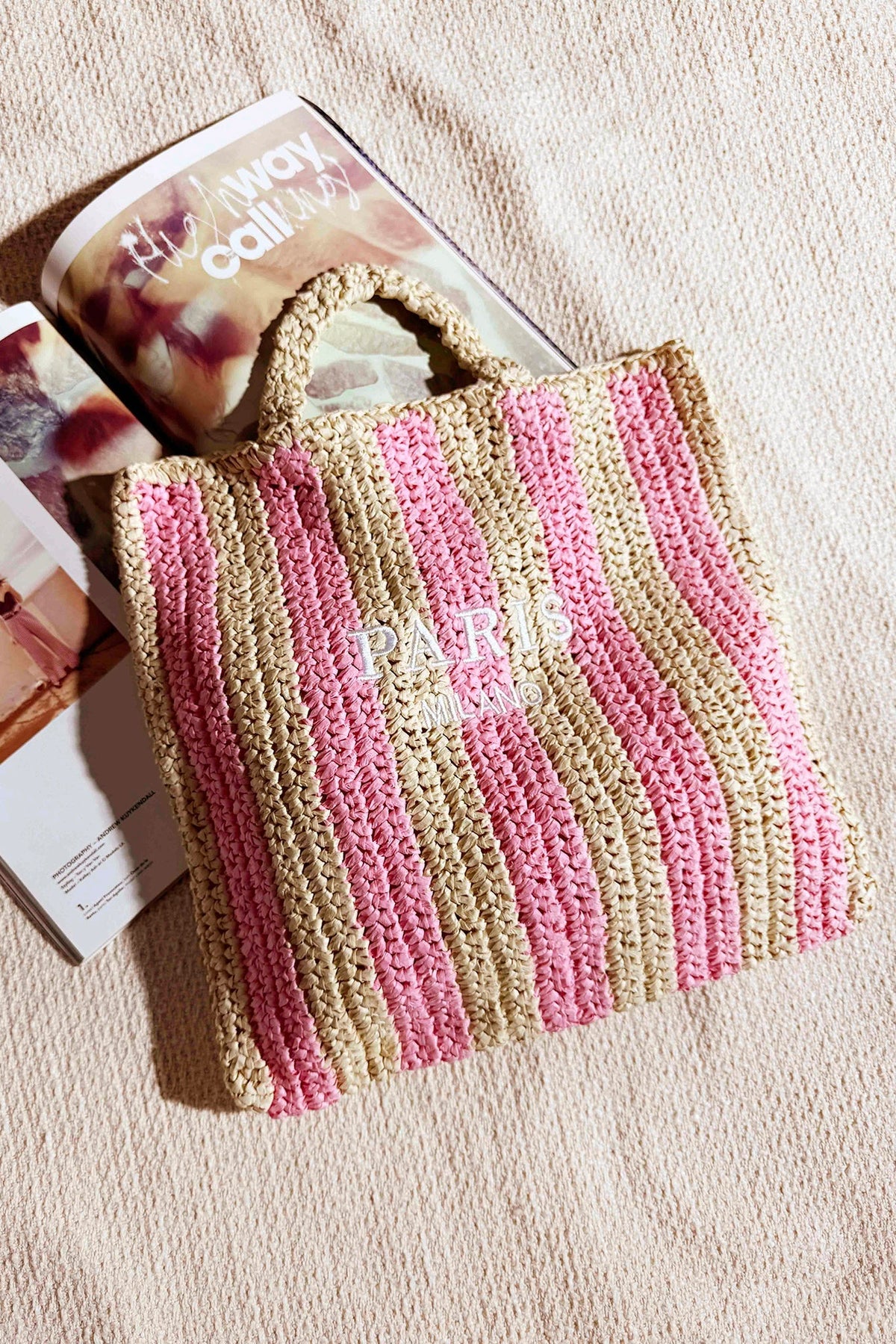 Good Fun Tote Bag - Pink Beige