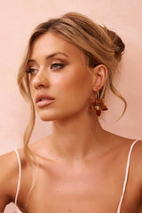 Orchid Glow Earrings - Brown