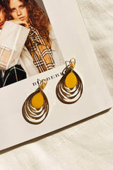 Solar Glow Earrings - Yellow